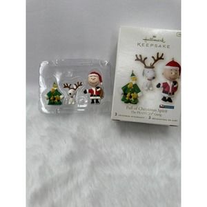 Hallmark Set of 3 Ornaments 2008 FULL OF CHRISTMAS SPIRIT The PEANUTS Gang H78